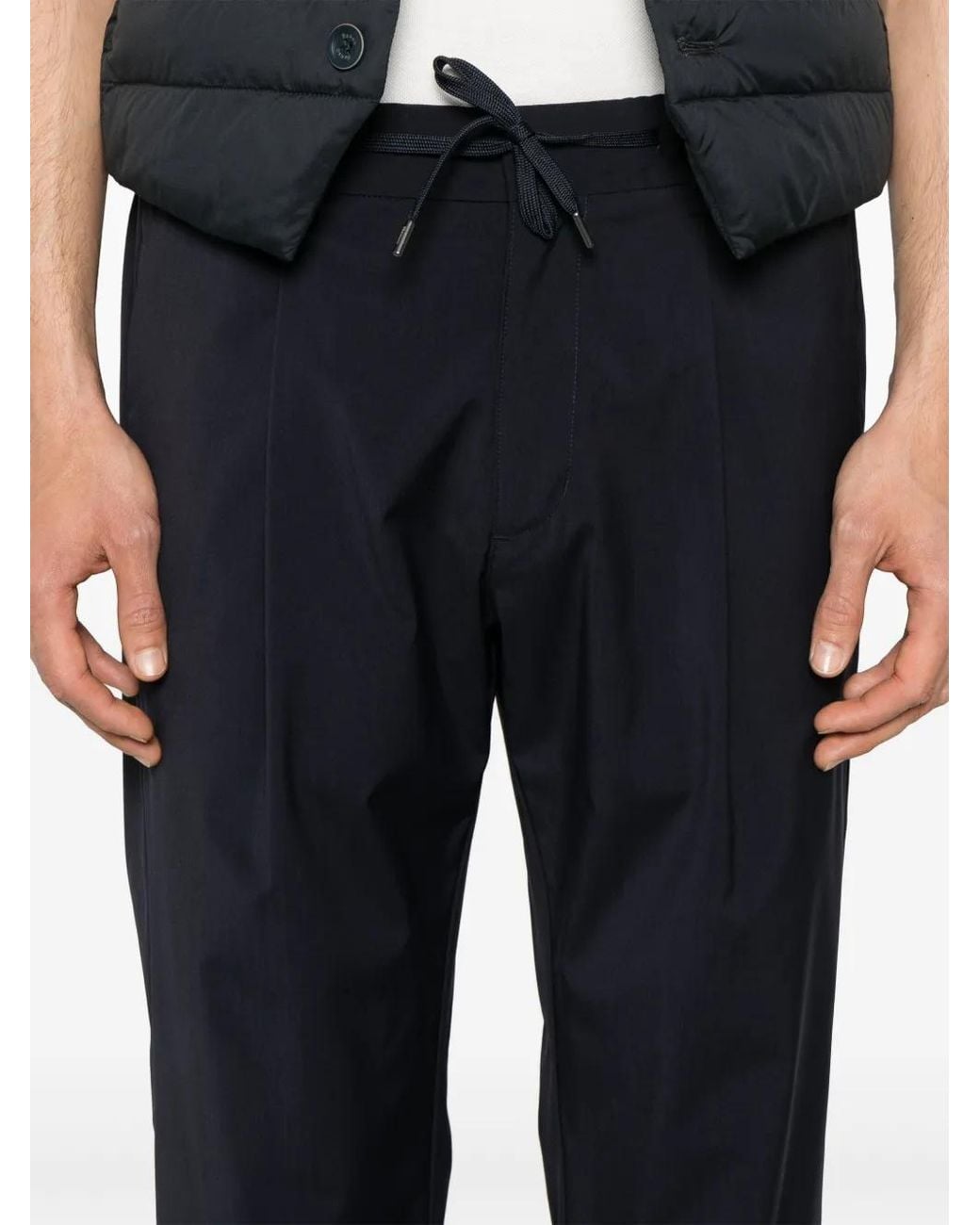 Herno Blue Polyester Elastane Trousers for men