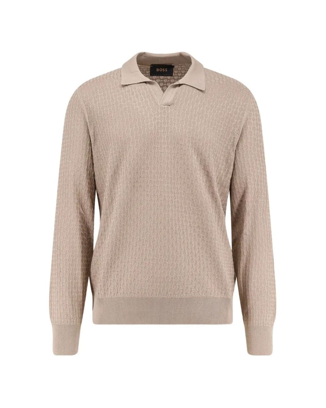 Boss Natural Textured Polo Shirt for men