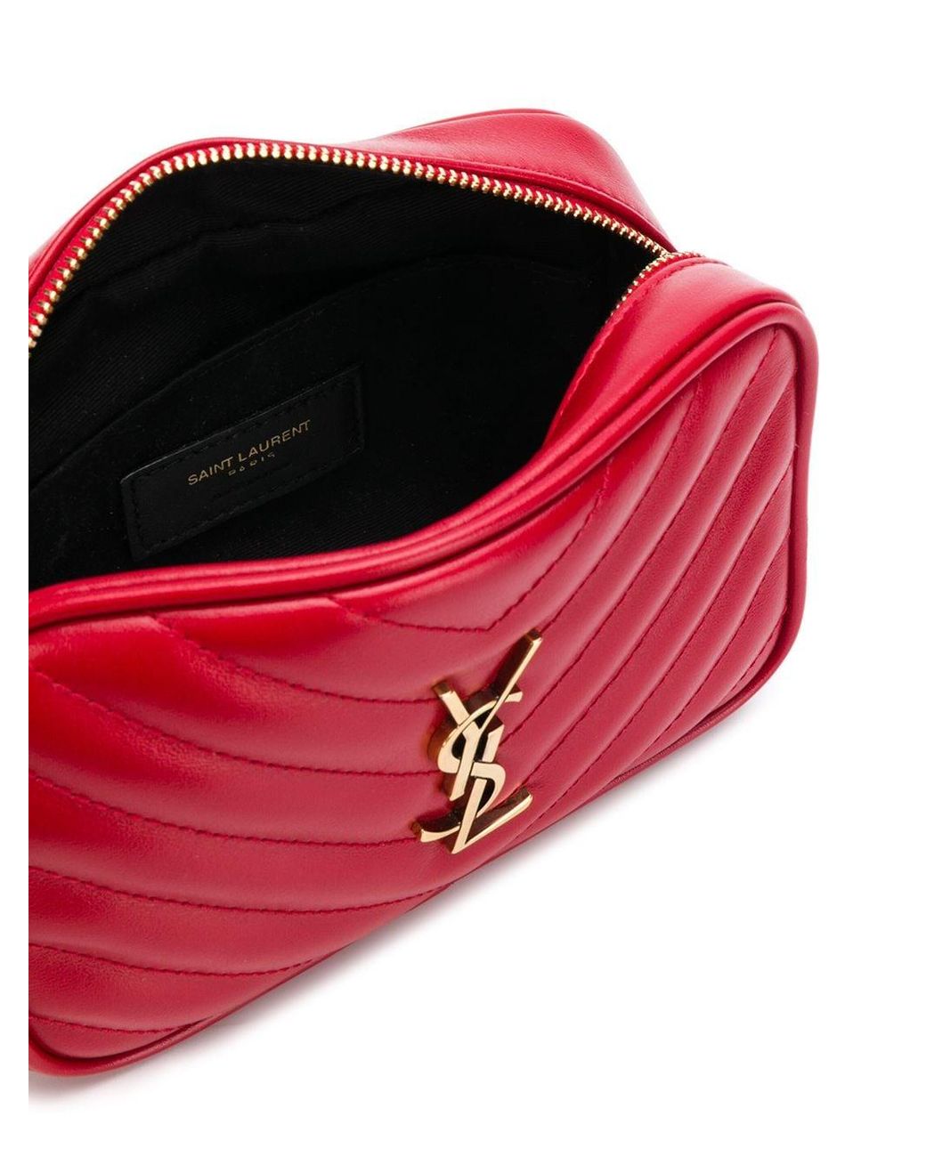 Saint Laurent Lou Leather Belt Bag in Pink