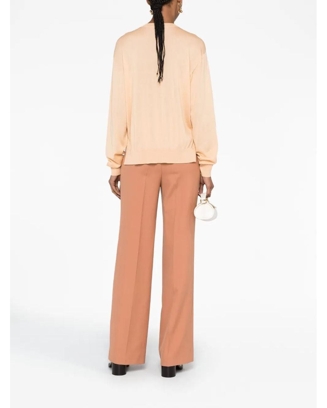 Pull À Bords Nervurés Jil Sander en coloris Natural