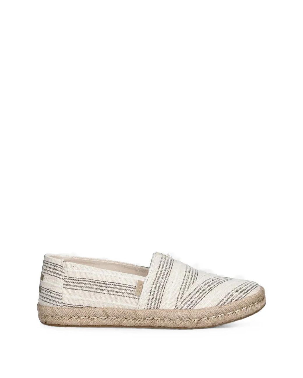 TOMS White Alpargata Rope Striped Slip-On Espadrilles