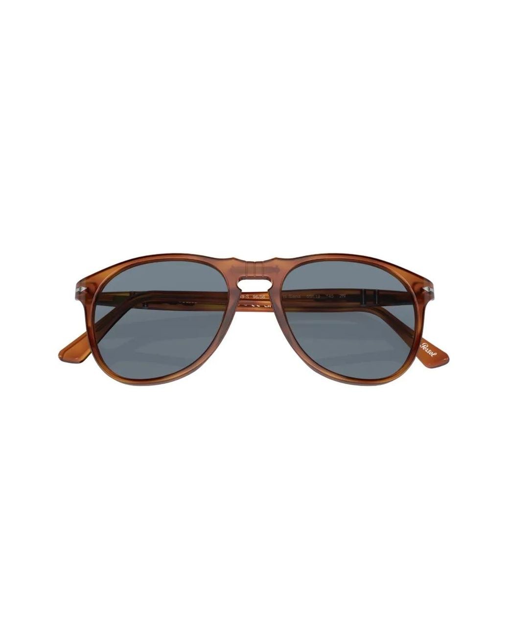 Persol Blue Round-Frame Sunglasses for men