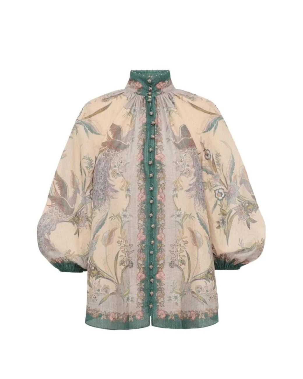 Zimmermann Natural Indra Billow Blouse