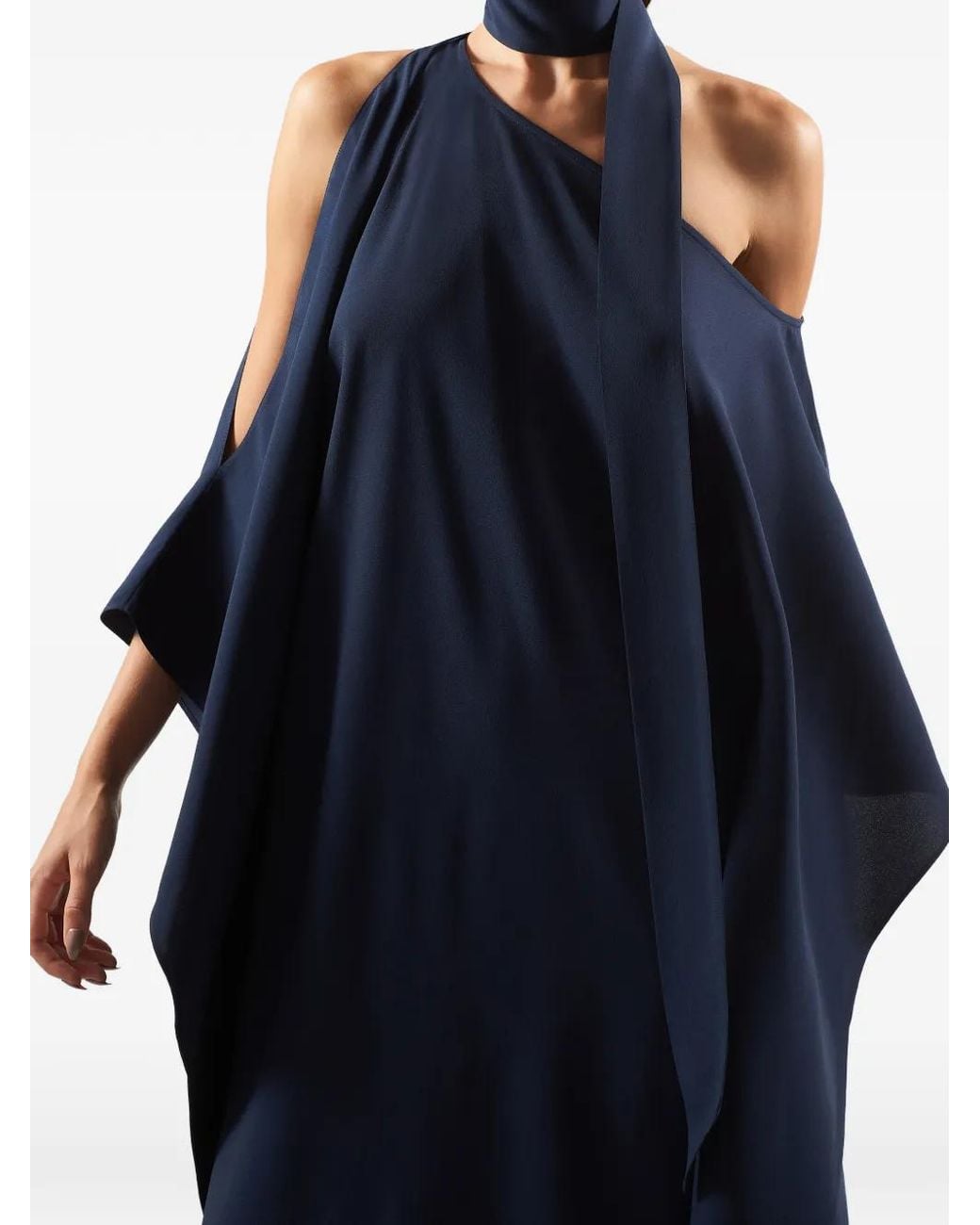 Taller Marmo Blue Barths Scarf-Detail Maxi Dress