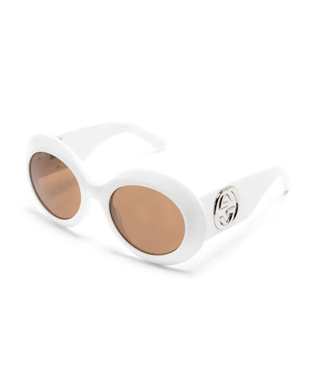 Gucci Natural Interlocking-G Oversize-Frame Sunglasses