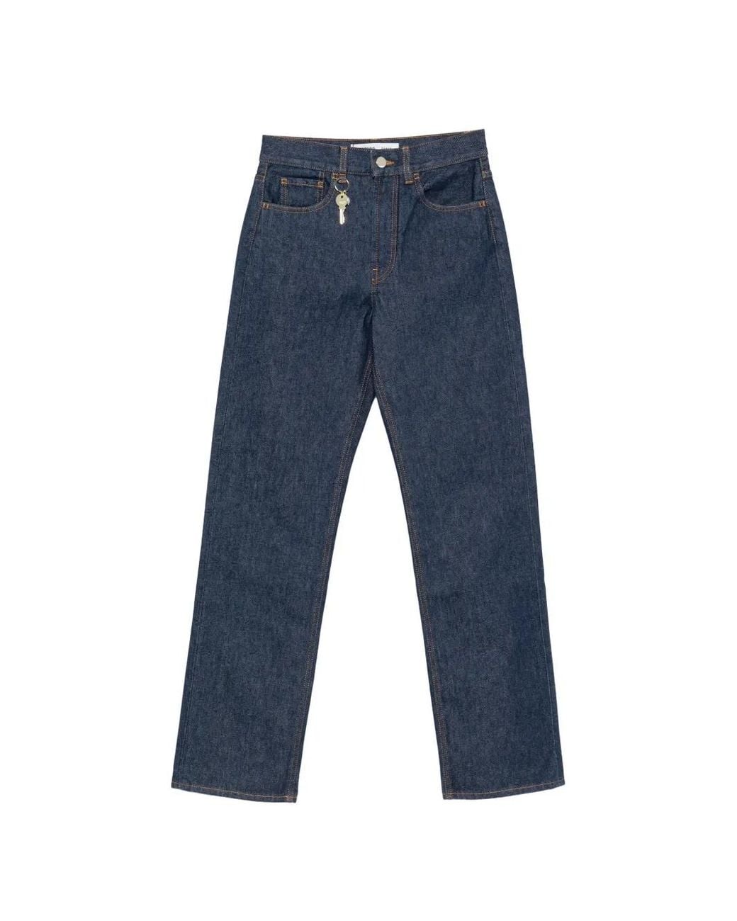 Carven Blue Key-Charm Straight-Leg Jeans