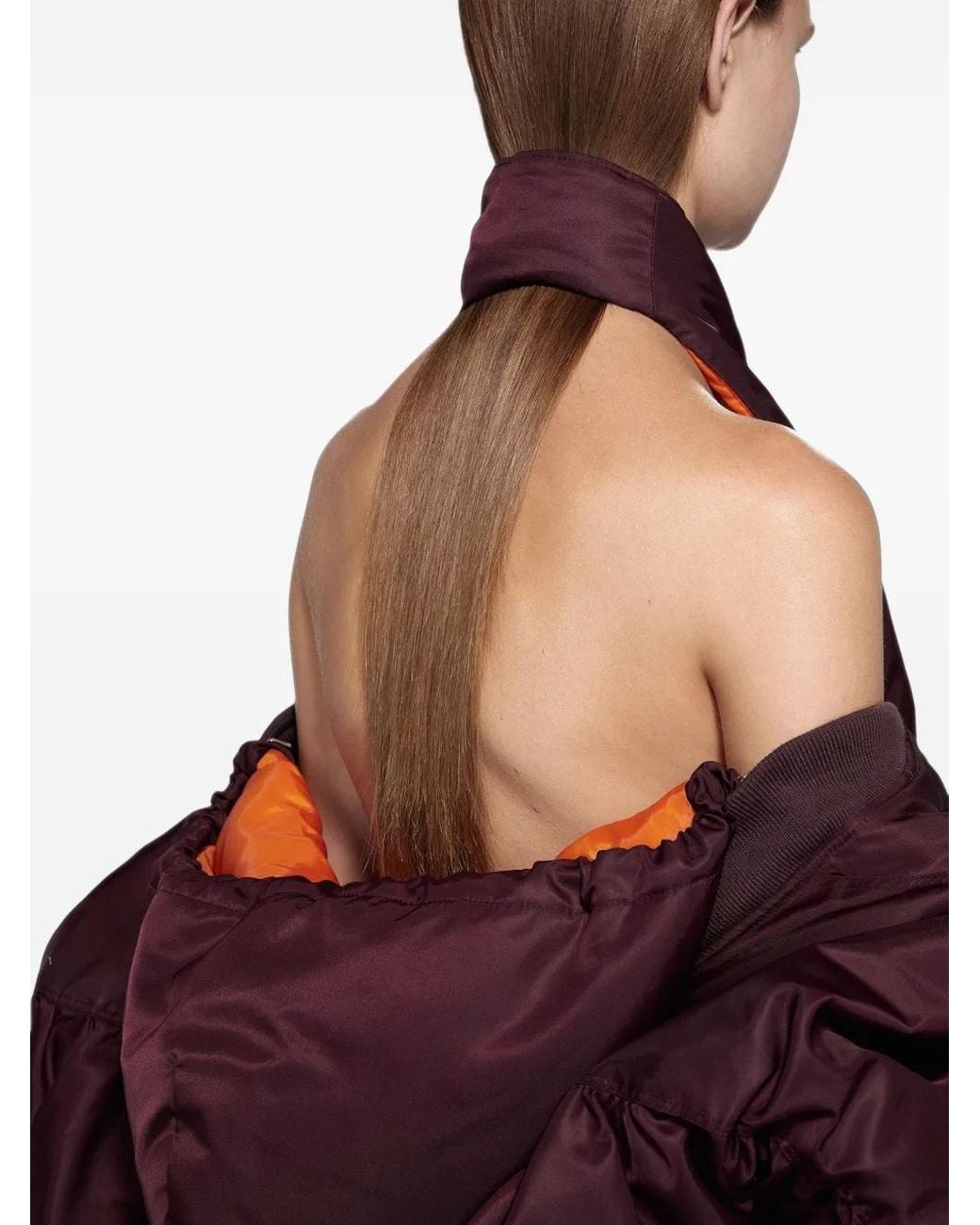 SRVC Studio Red Halter-Neck Bomber Jacket