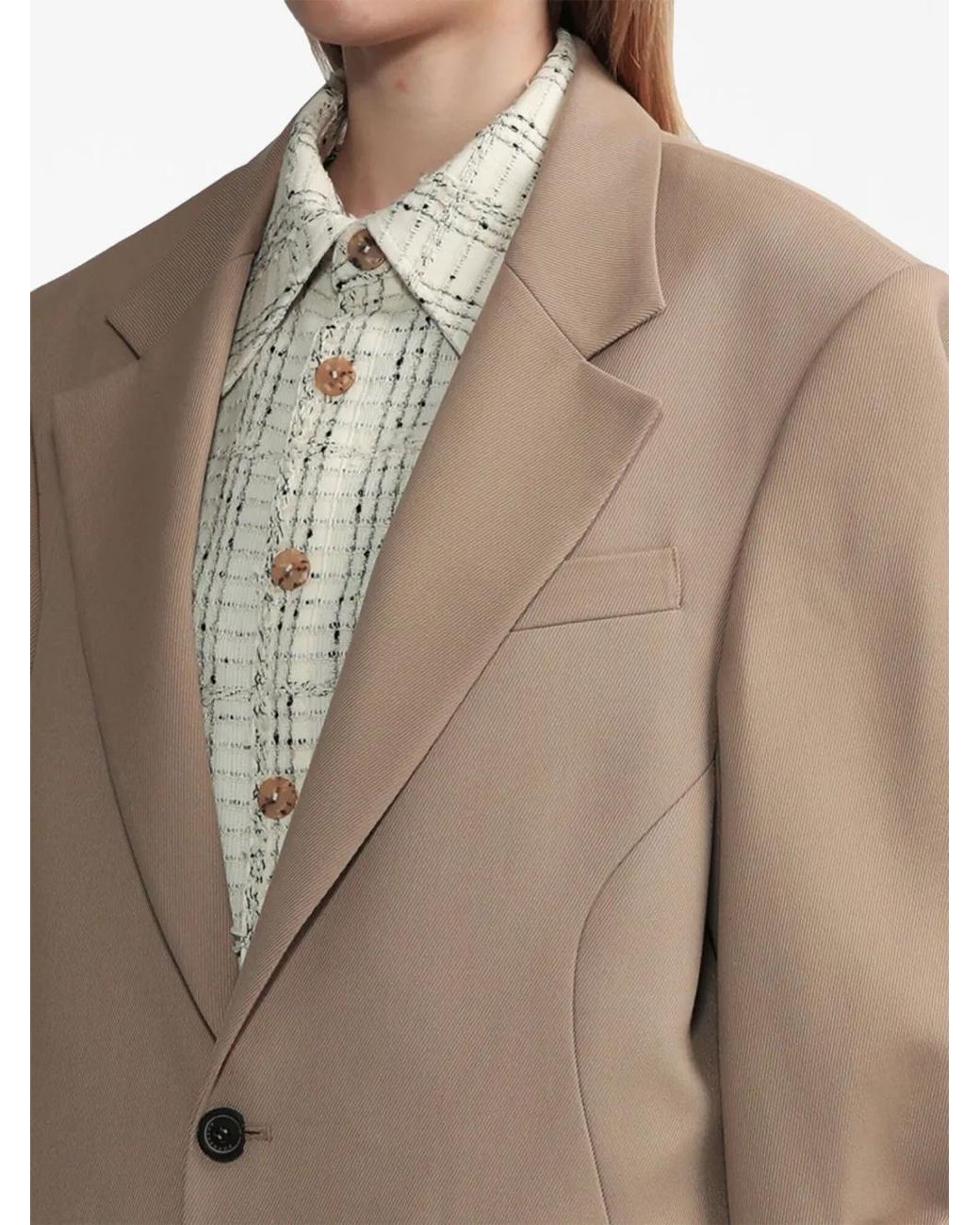 Adererror Brown Long-Sleeved Wool Blazer