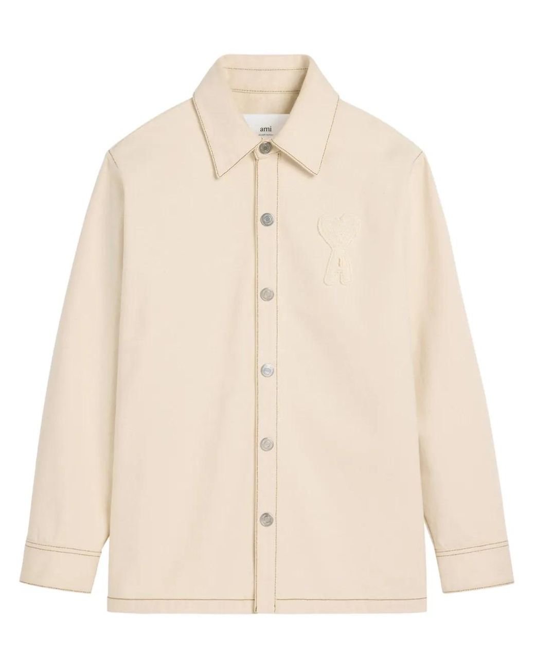 AMI Natural Ami De Coeur Cotton Overshirt for men
