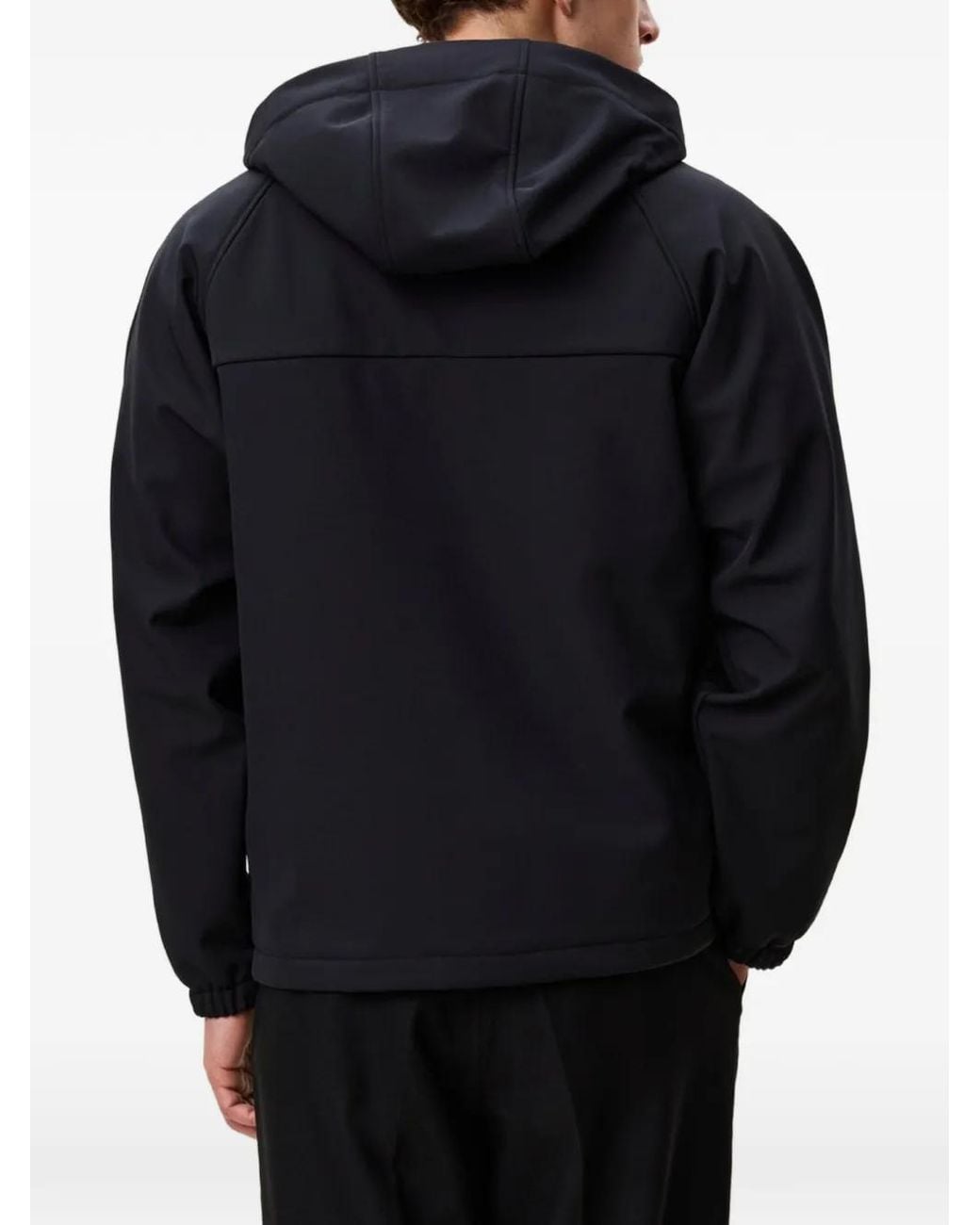 Les Deux Black Shell Hooded Jacket for men