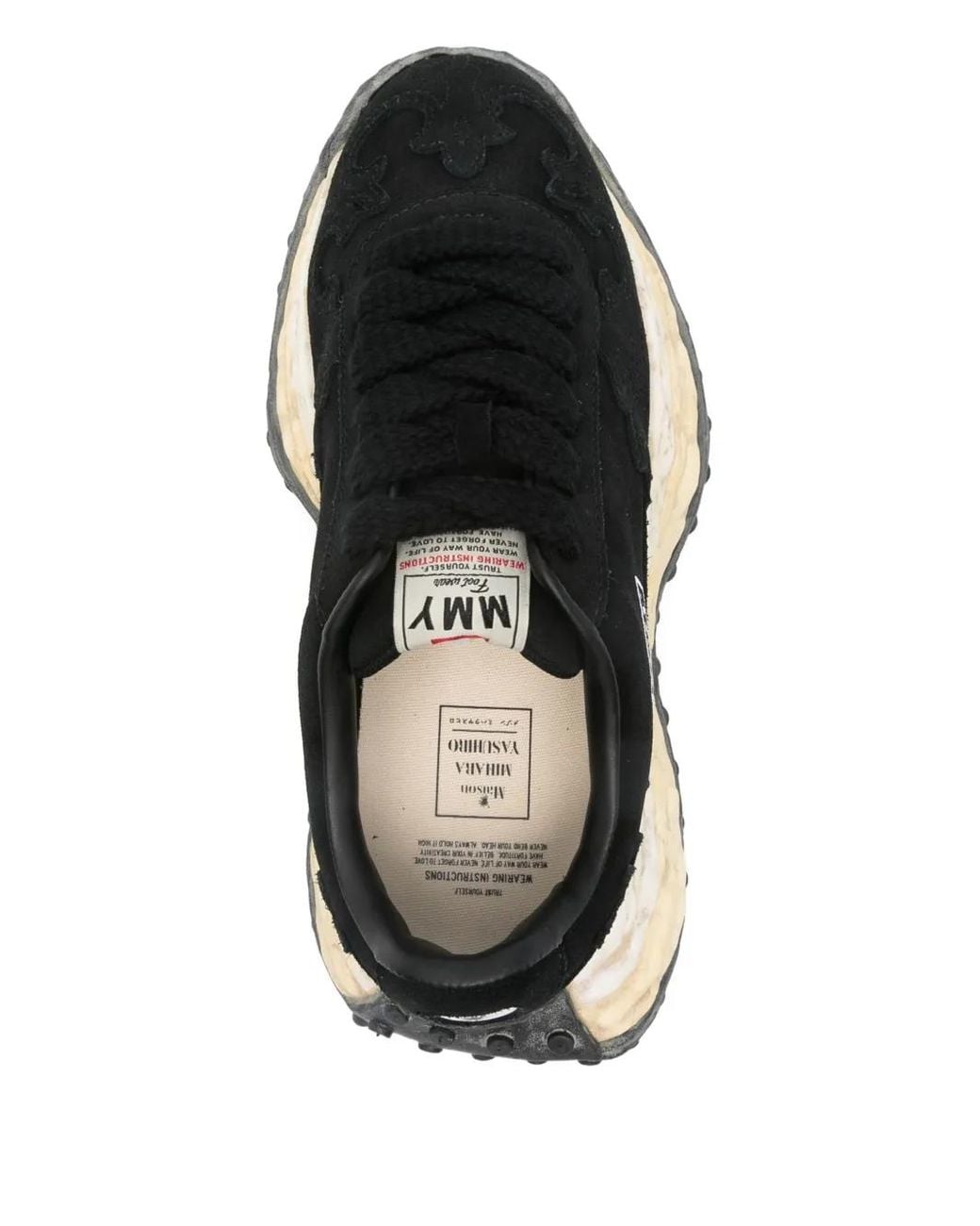 Maison Mihara Yasuhiro Black Larry Og Sole Western Detail Suede Low-Top Sneakers