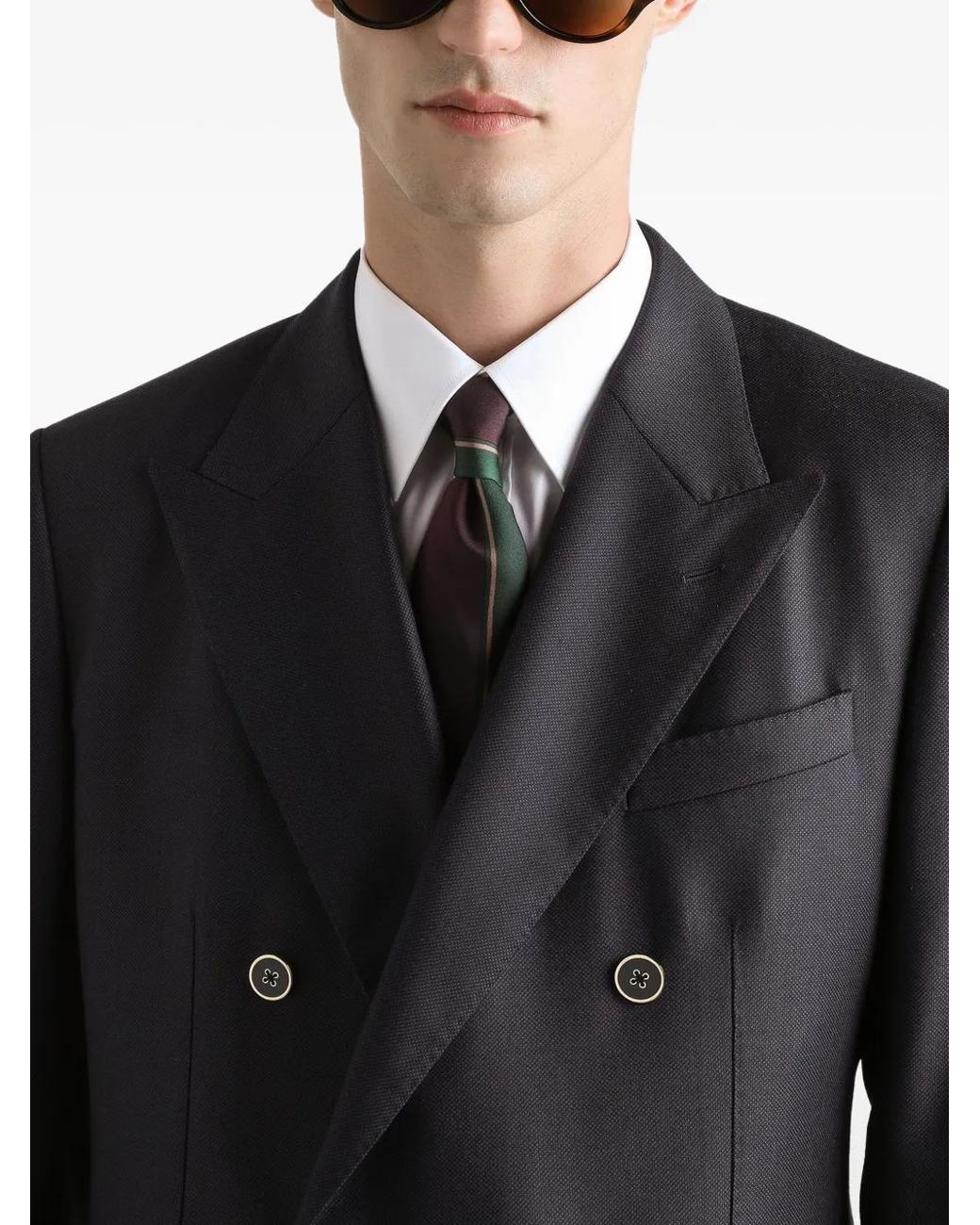 Dolce & Gabbana Black Double-Breasted Buttoned Blazer for men
