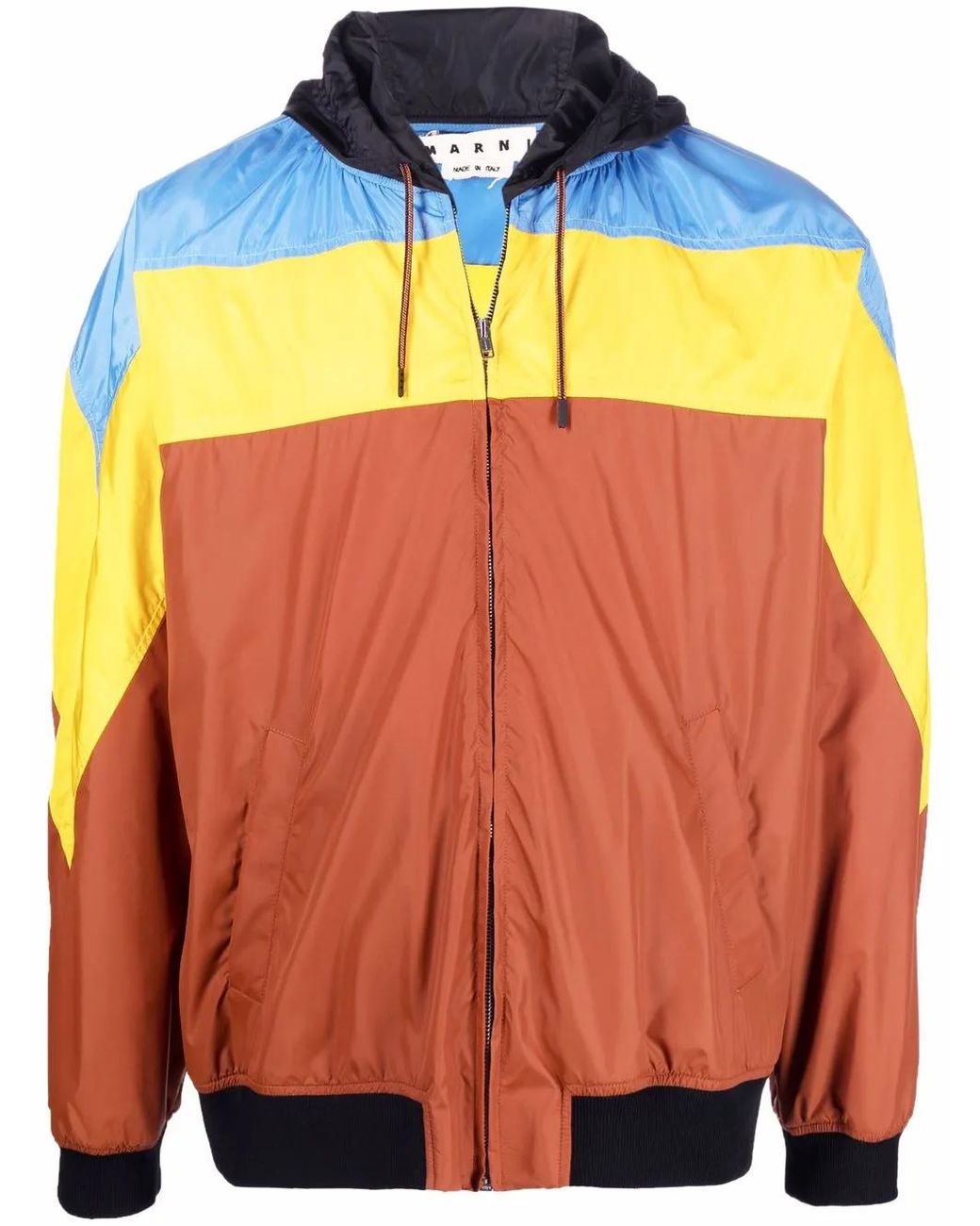 Marni Orange Color-block Windbreaker for men
