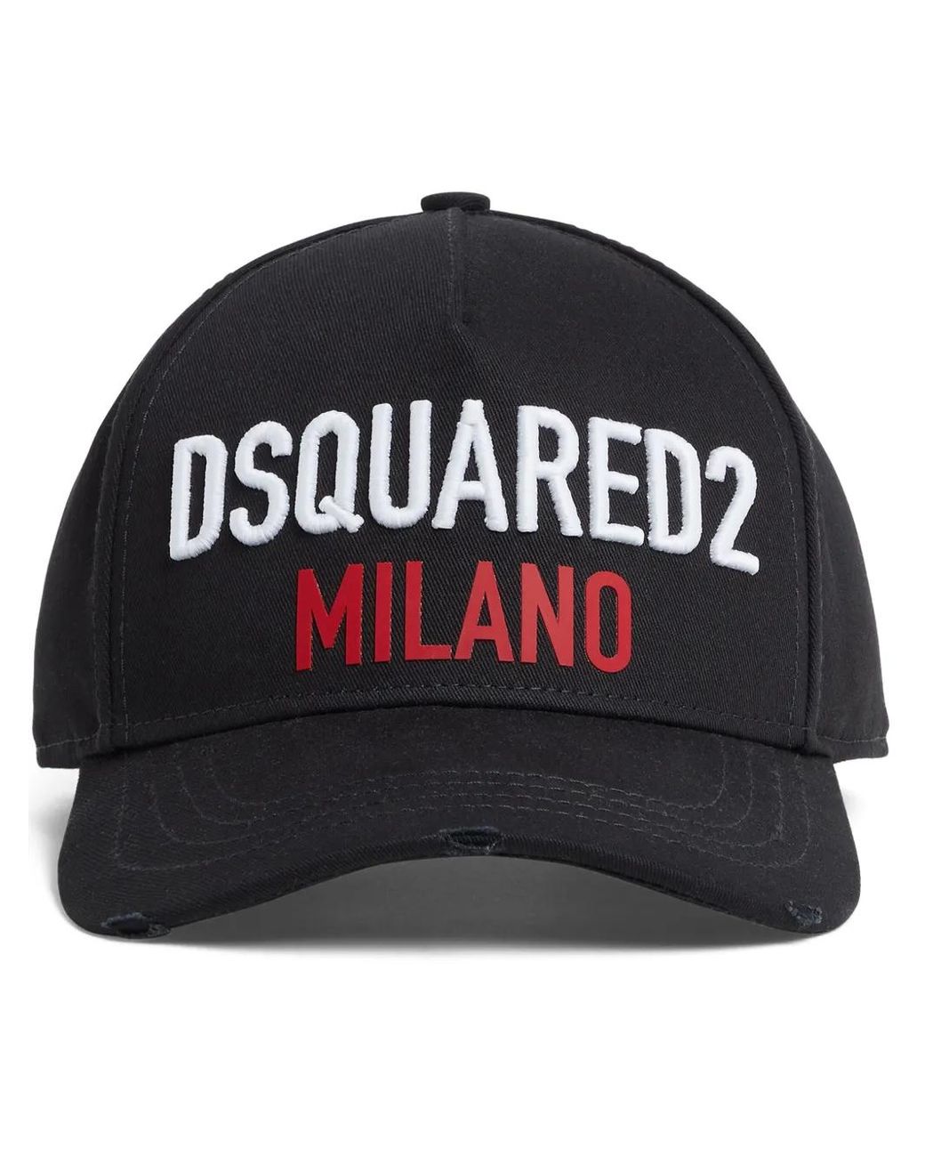 DSquared² Black Embroidered Logo Baseball Cap for men