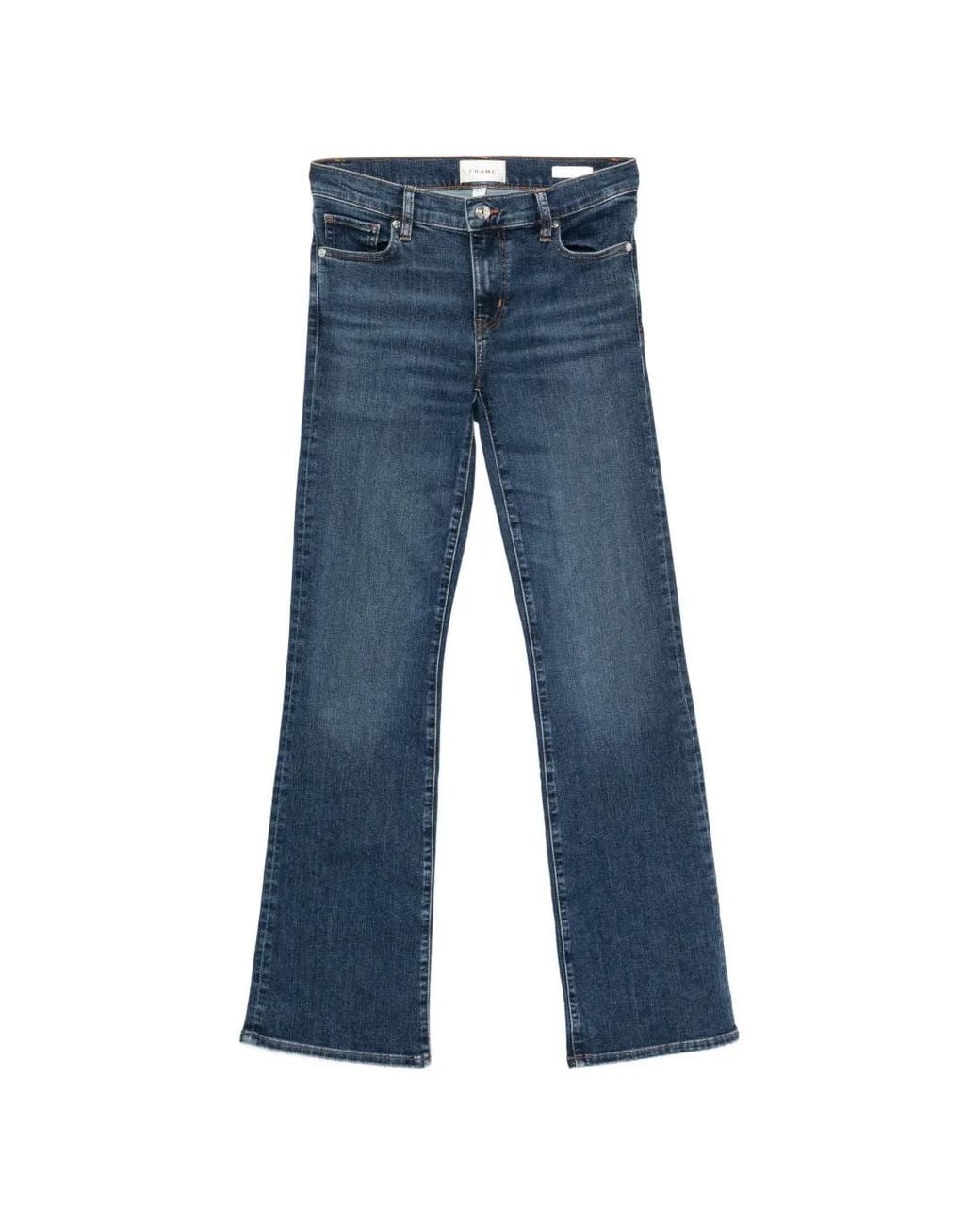 FRAME Blue The Rodeo Washed Flared Denim Jeans