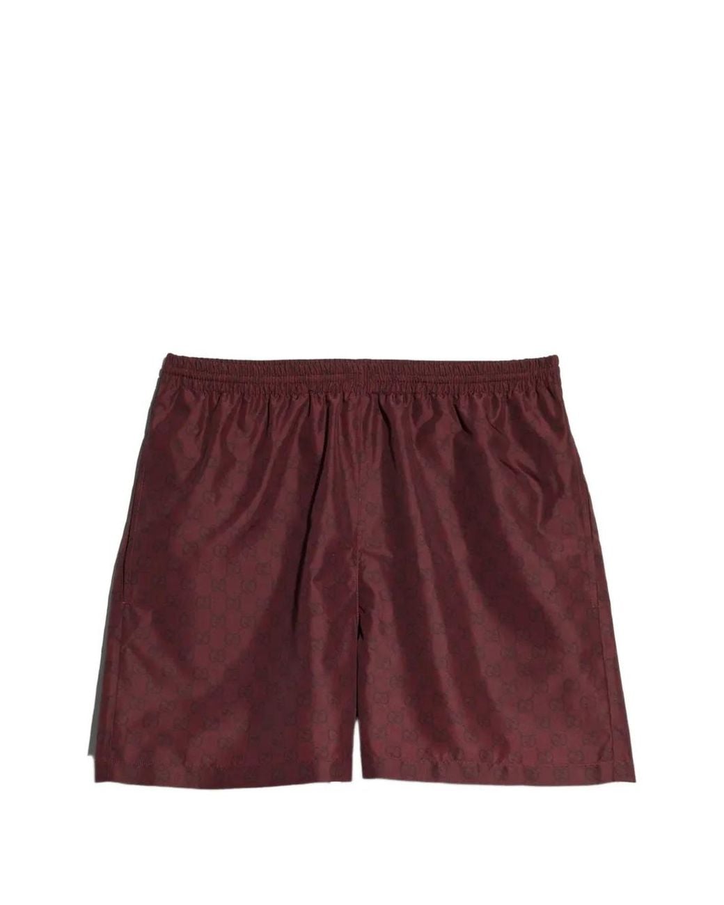 Gucci Purple Printed Polyester Poplin Swim Shorts for men
