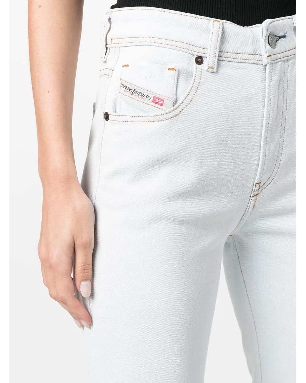 DIESEL White 2004 Tapered Jeans