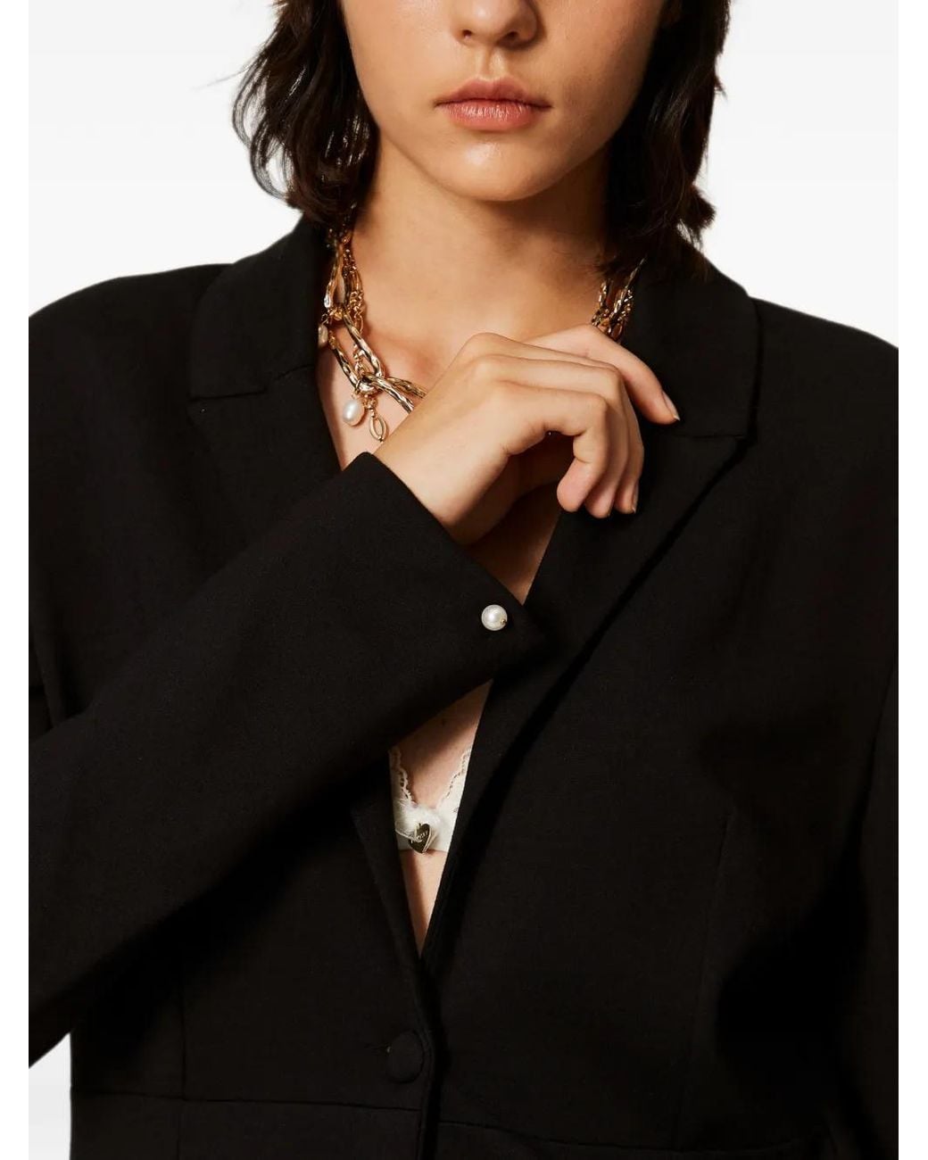 Twinset Black Blazer With Cufflinks