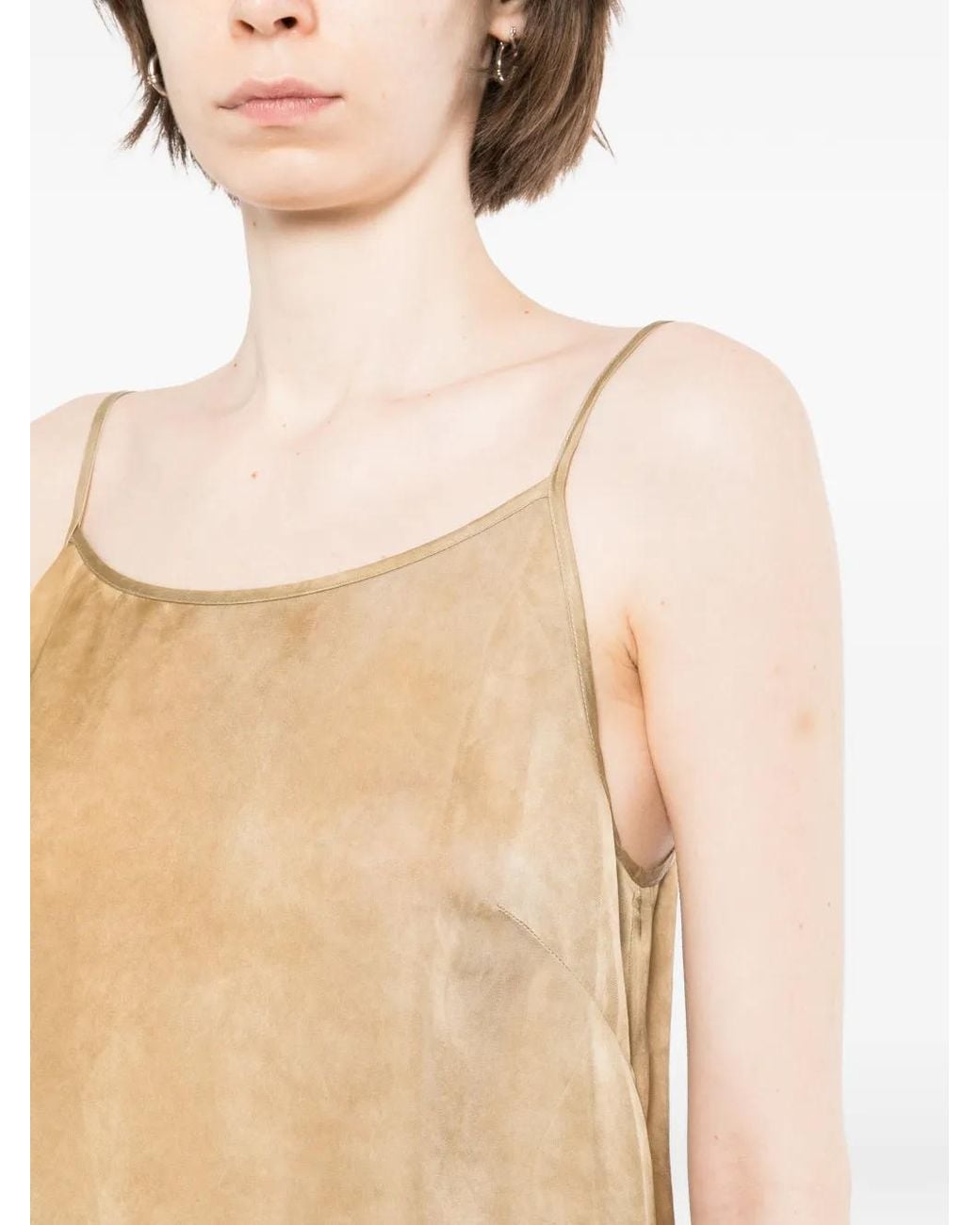 Uma Wang Natural Anaya Spaghetti-Strap Dress