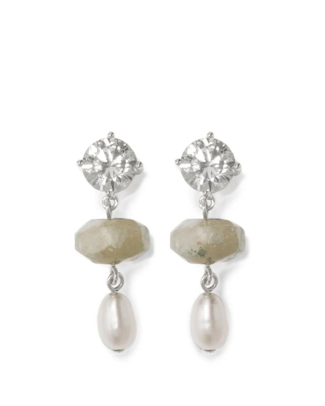COMPLETEDWORKS White Orchard Pearl Drop Earrings