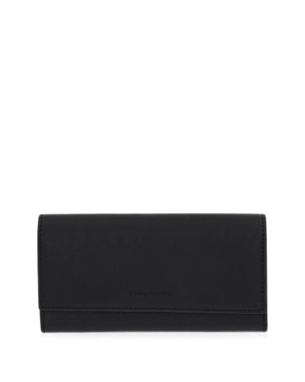 Marc O' Polo Black Logo-Debossed Foldover Wallet