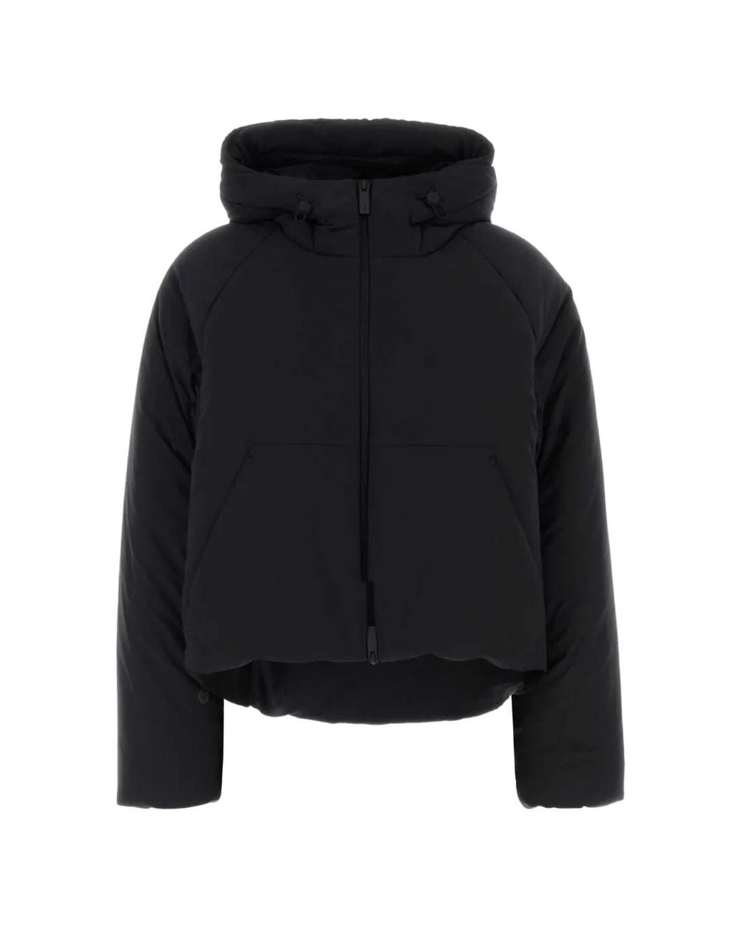 Herno Black Laminar Hooded Padded Jacket