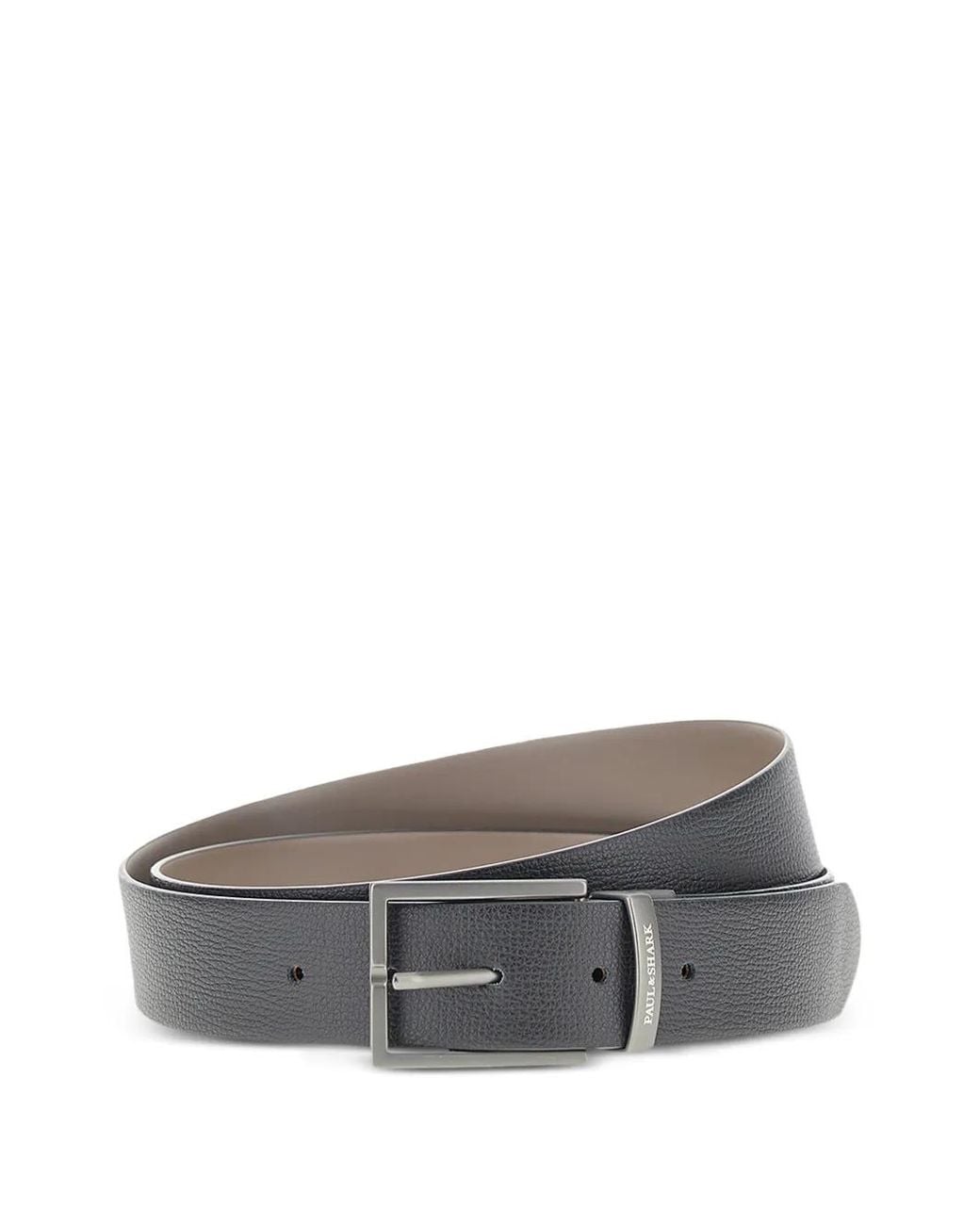 Paul & Shark Gray Reversible Leather Belt for men