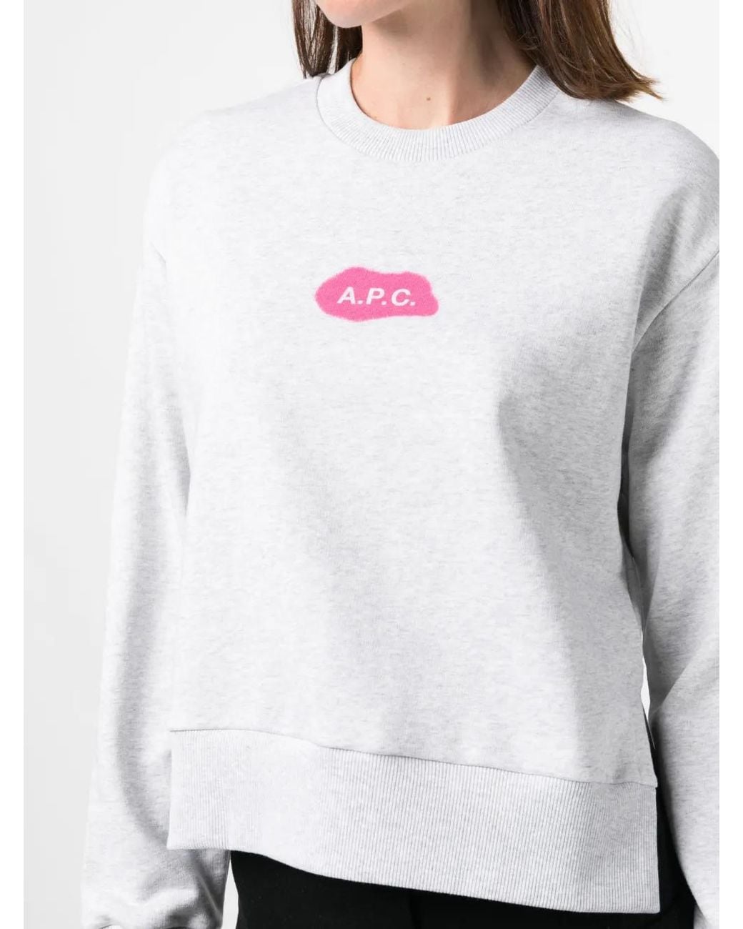 A.P.C. White Sibylle Cotton Sweatshirt