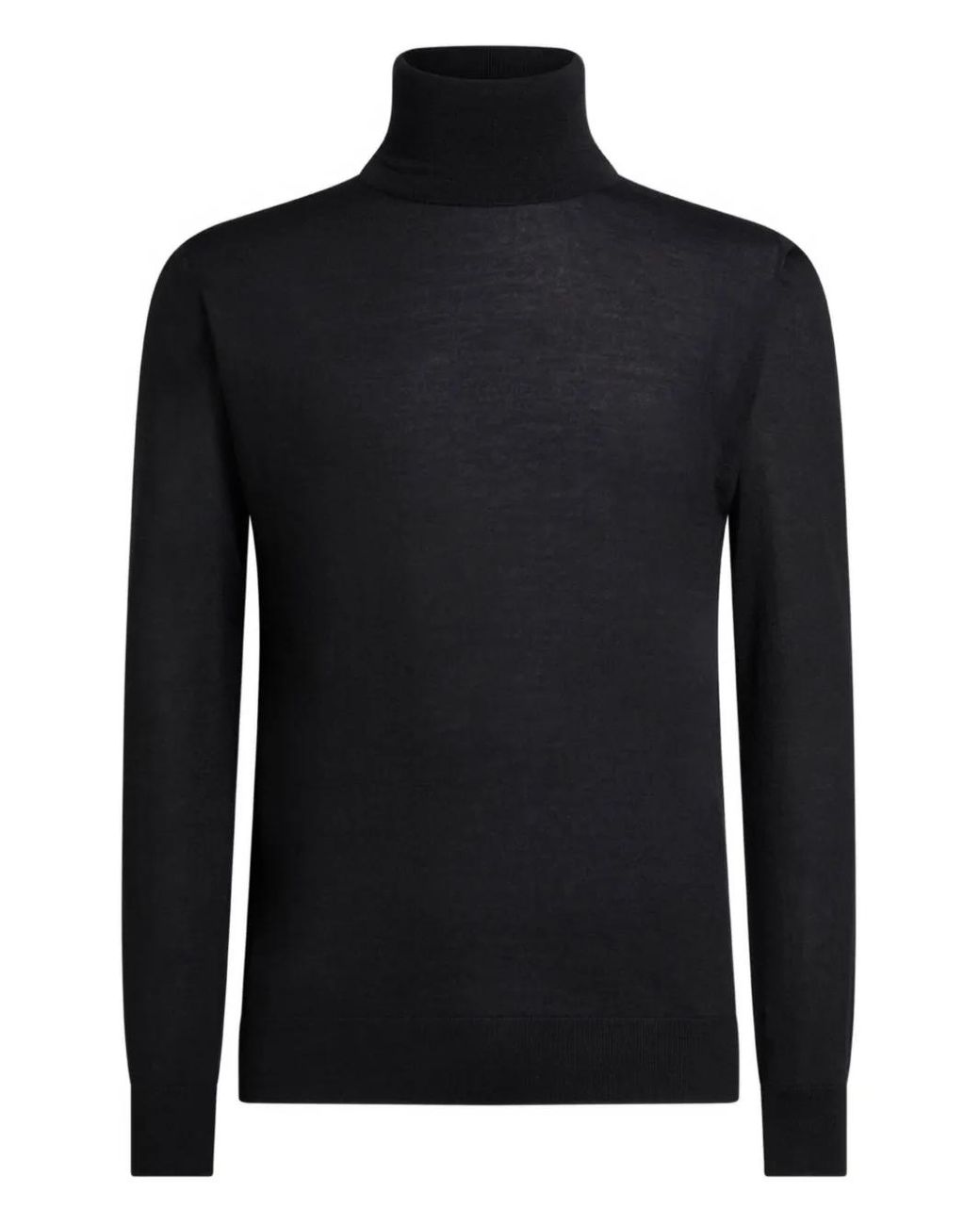 Etro Black Cashmere And Silk Turtleneck Sweater for men