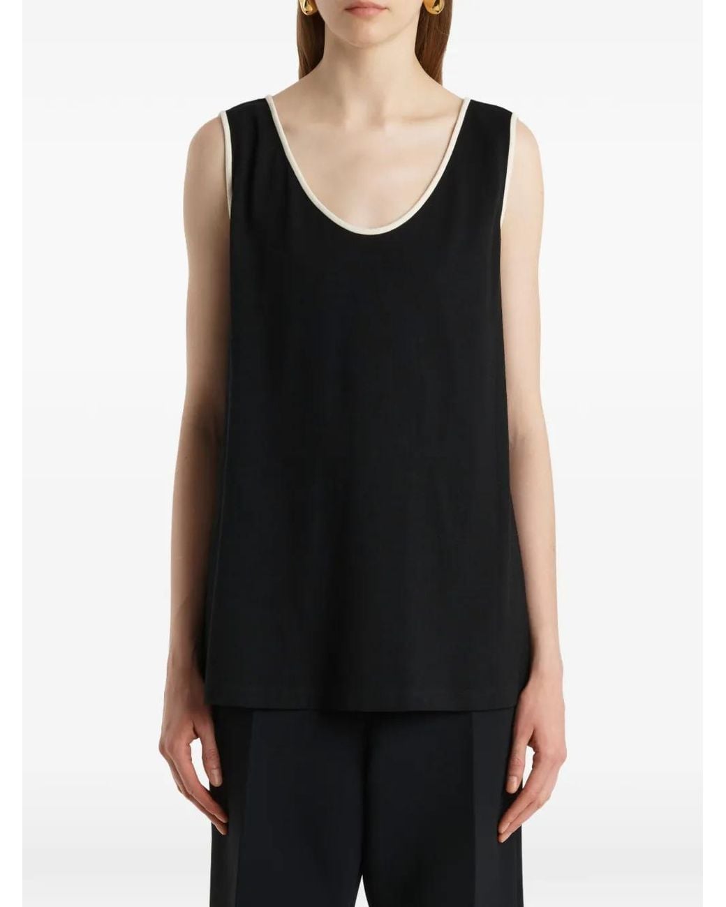 Khaite Black Longo Top