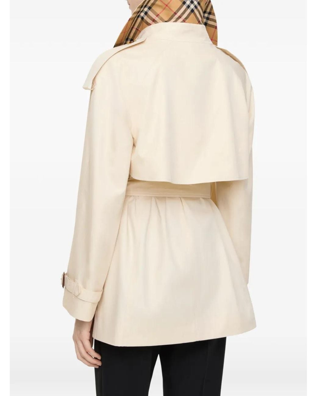 Burberry Natural Short Tropical Gabardine Fitzrovia Trench Coat