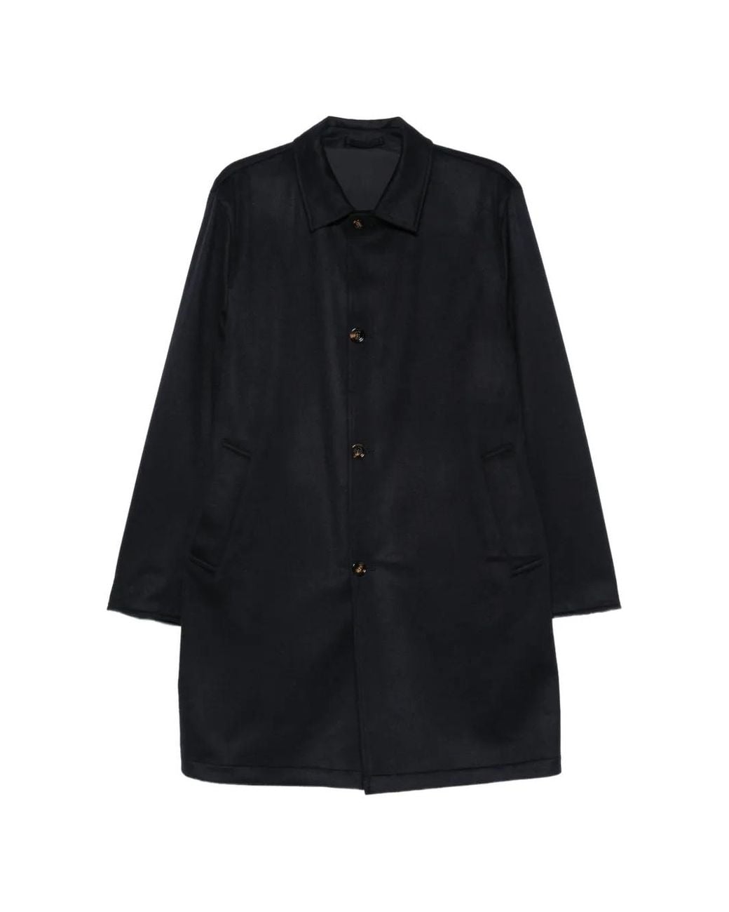 KIRED Black Reversible Button-Fastening Coat for men