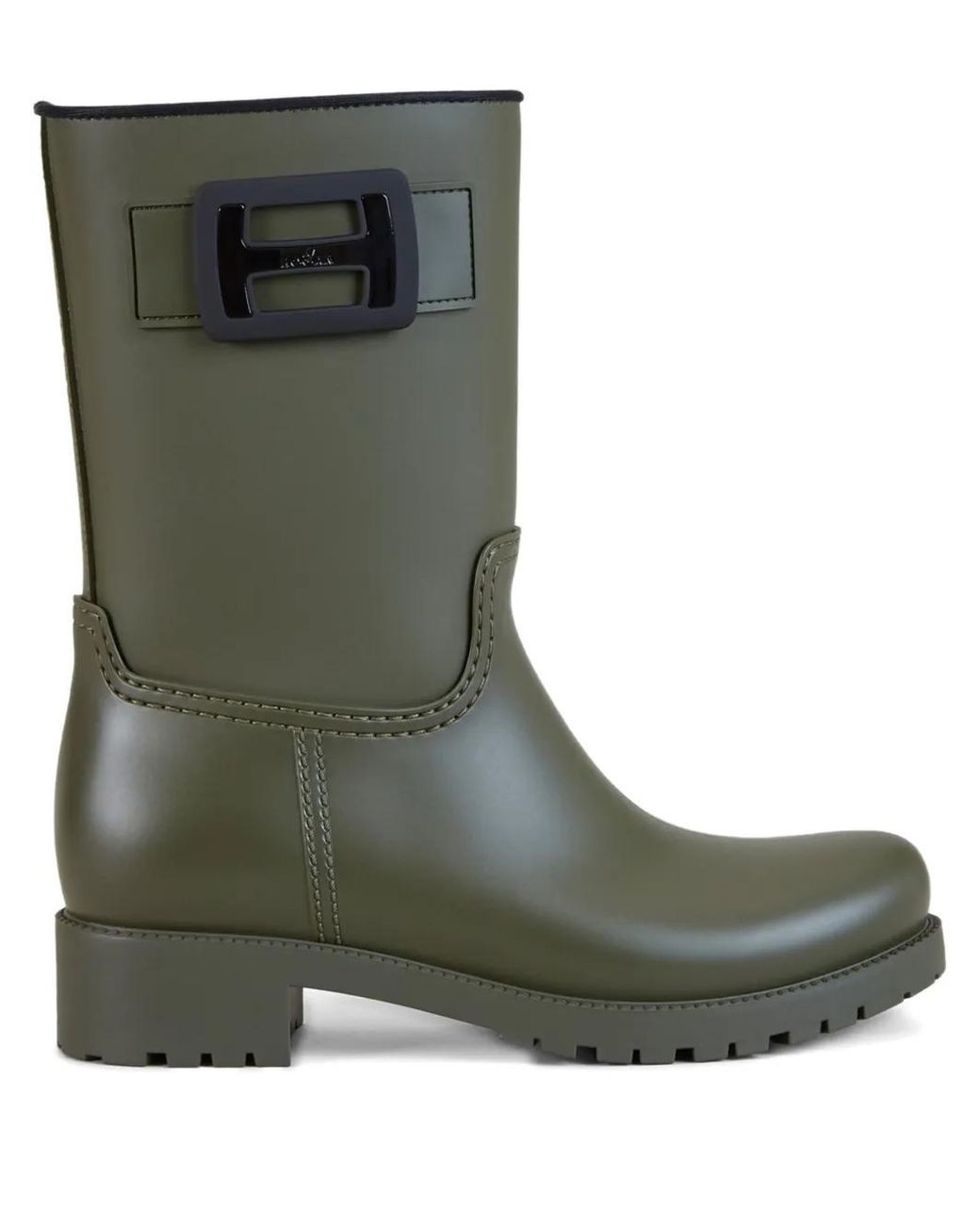 Hogan Green Mid-Calf Rain Boots