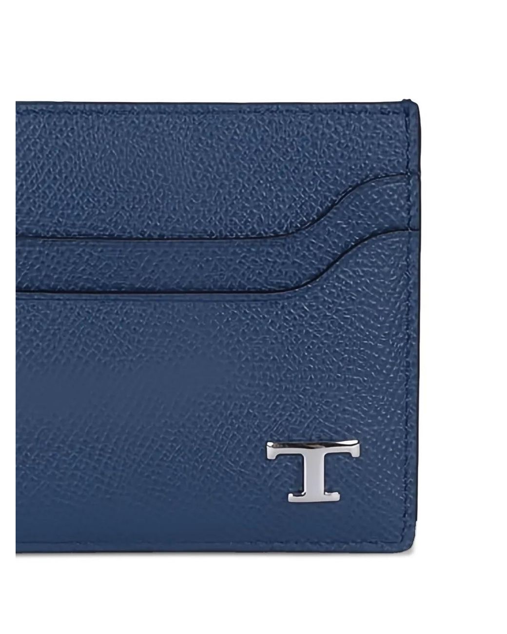 Tod's Blue Logo-Plaque Leather Cardholder for men