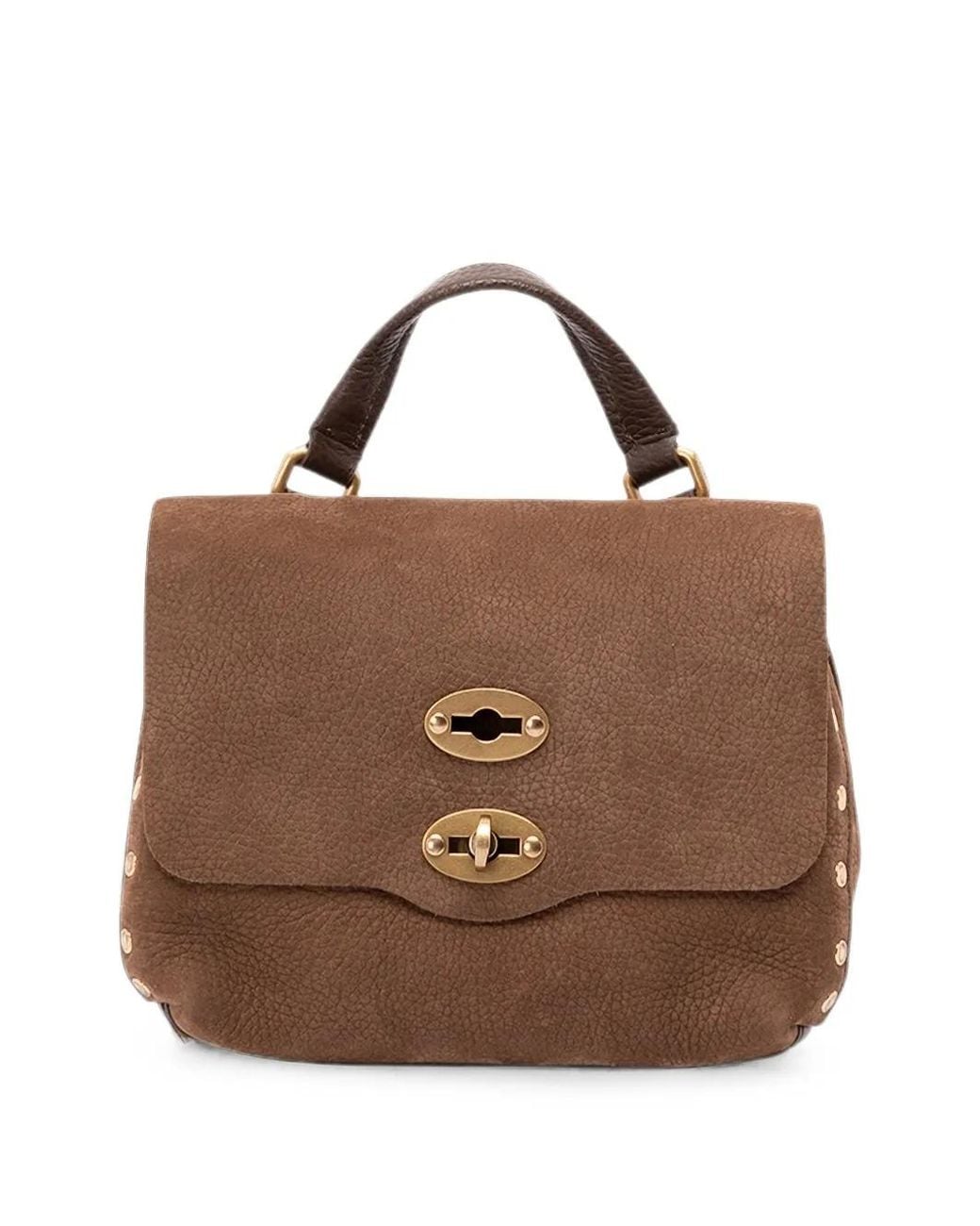 Zanellato Brown Baby Postina Jones Stud-Embellished Mini Bag