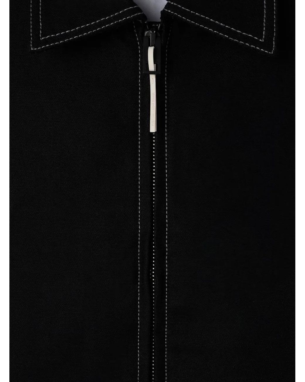Sunnei Black Contrast Stitching Shirt-Jacket