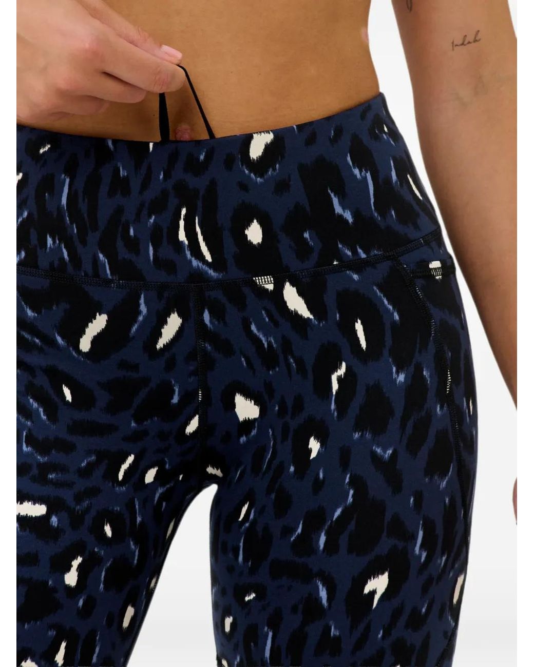 Sweaty Betty Blue Leopard-Print High-Waisted Shorts
