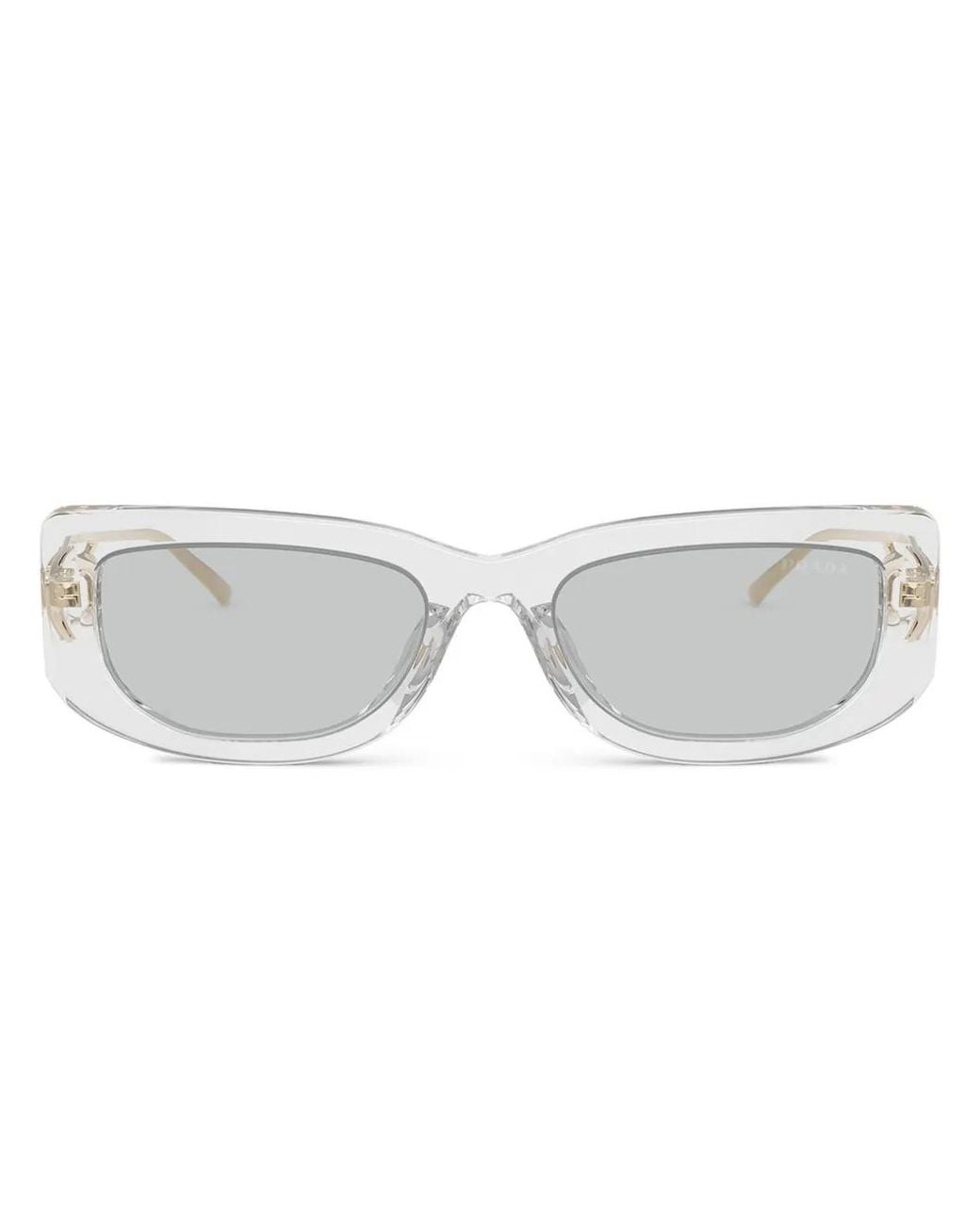 Prada Gray Triangle-Logo Sunglasses