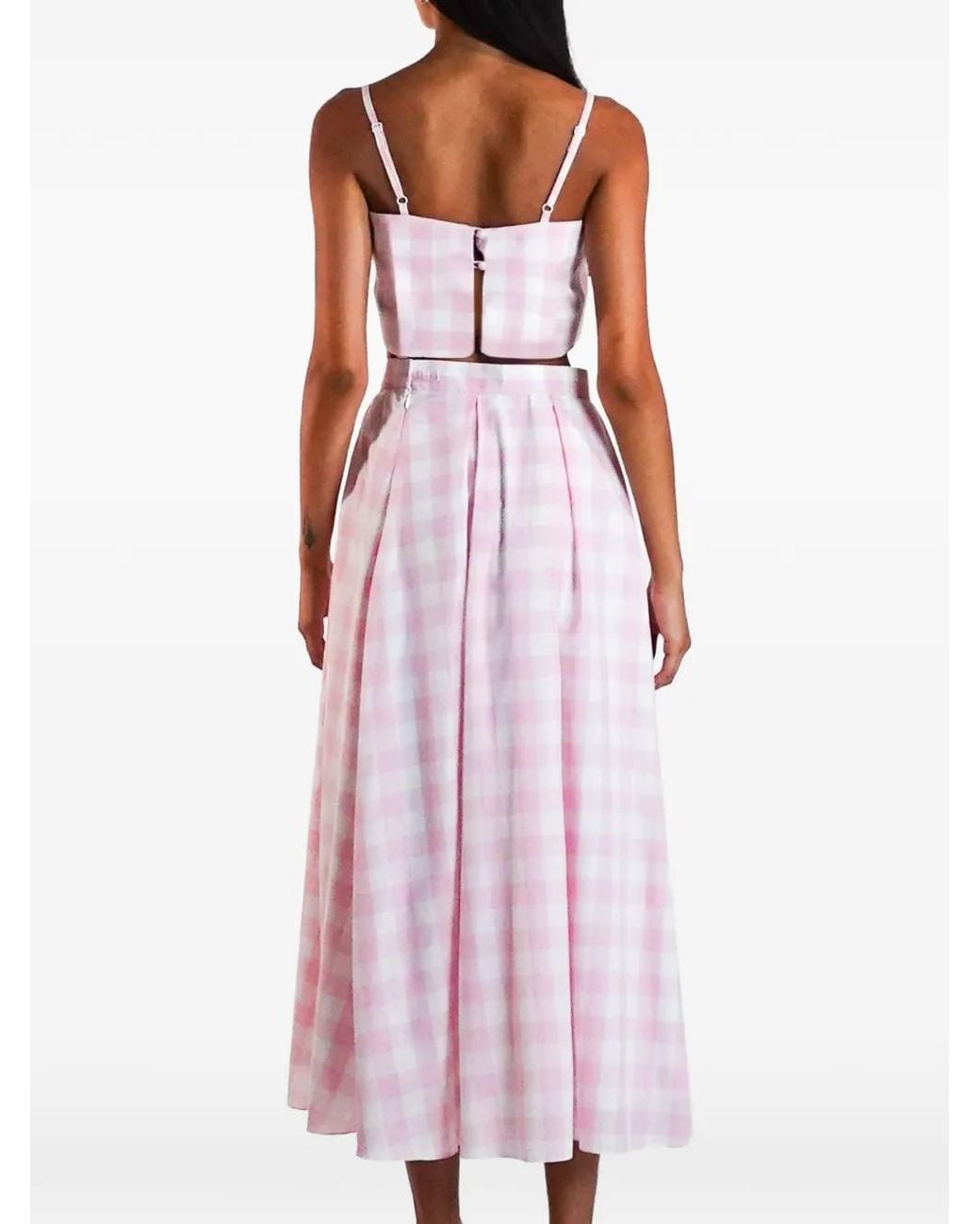 Azeeza Pink Walton Gingham Crop Top