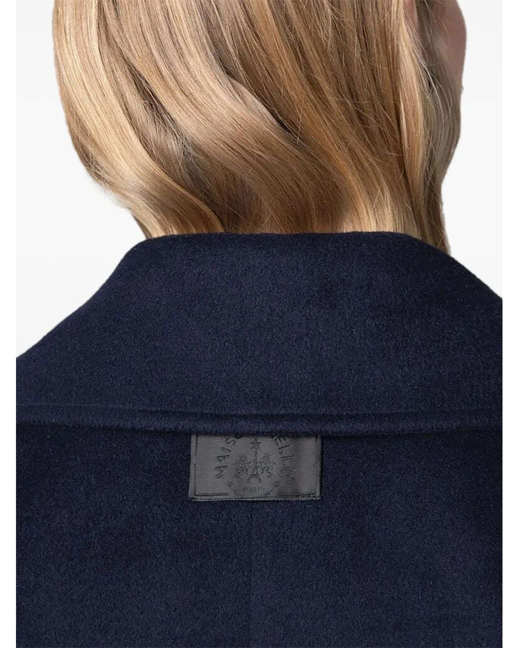 Gaelle Paris Blue Double-Breasted Pea Coat