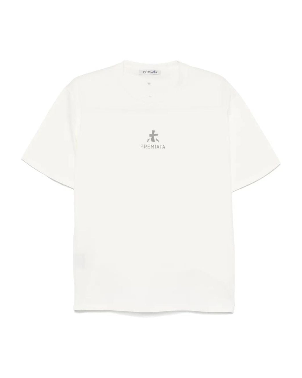 Premiata White Crewneck Logo T-Shirt for men
