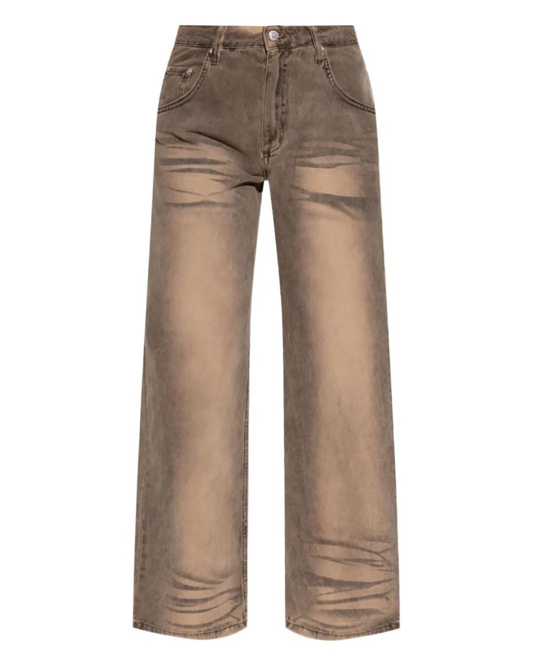 M I S B H V Natural Logo-Patch Jeans