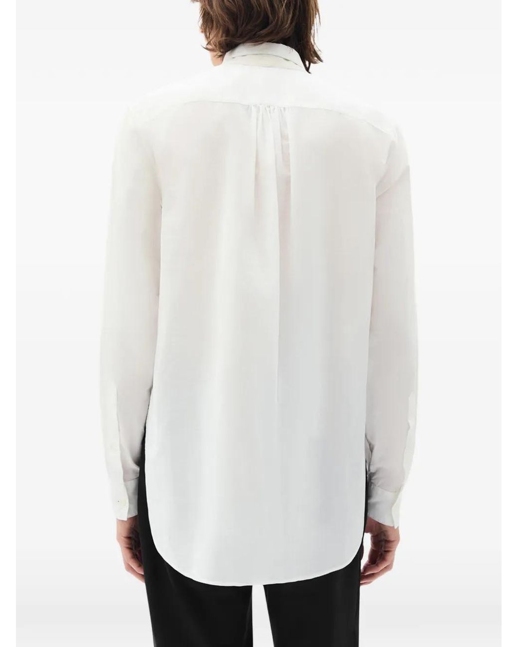 Ann Demeulemeester White Stack Tie-Detail Shirt for men