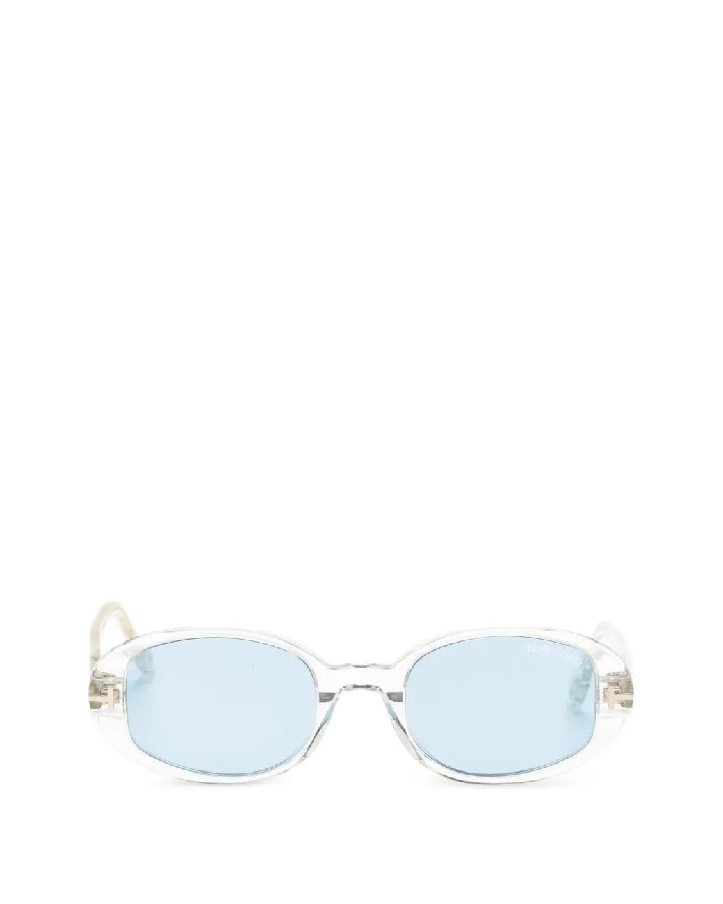 Tom Ford Blue Iggy Oval-Frame Sunglasses