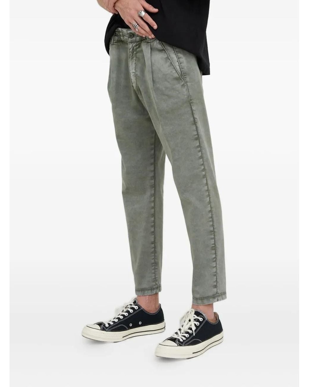Drykorn Gray Pleated-Front Trousers for men