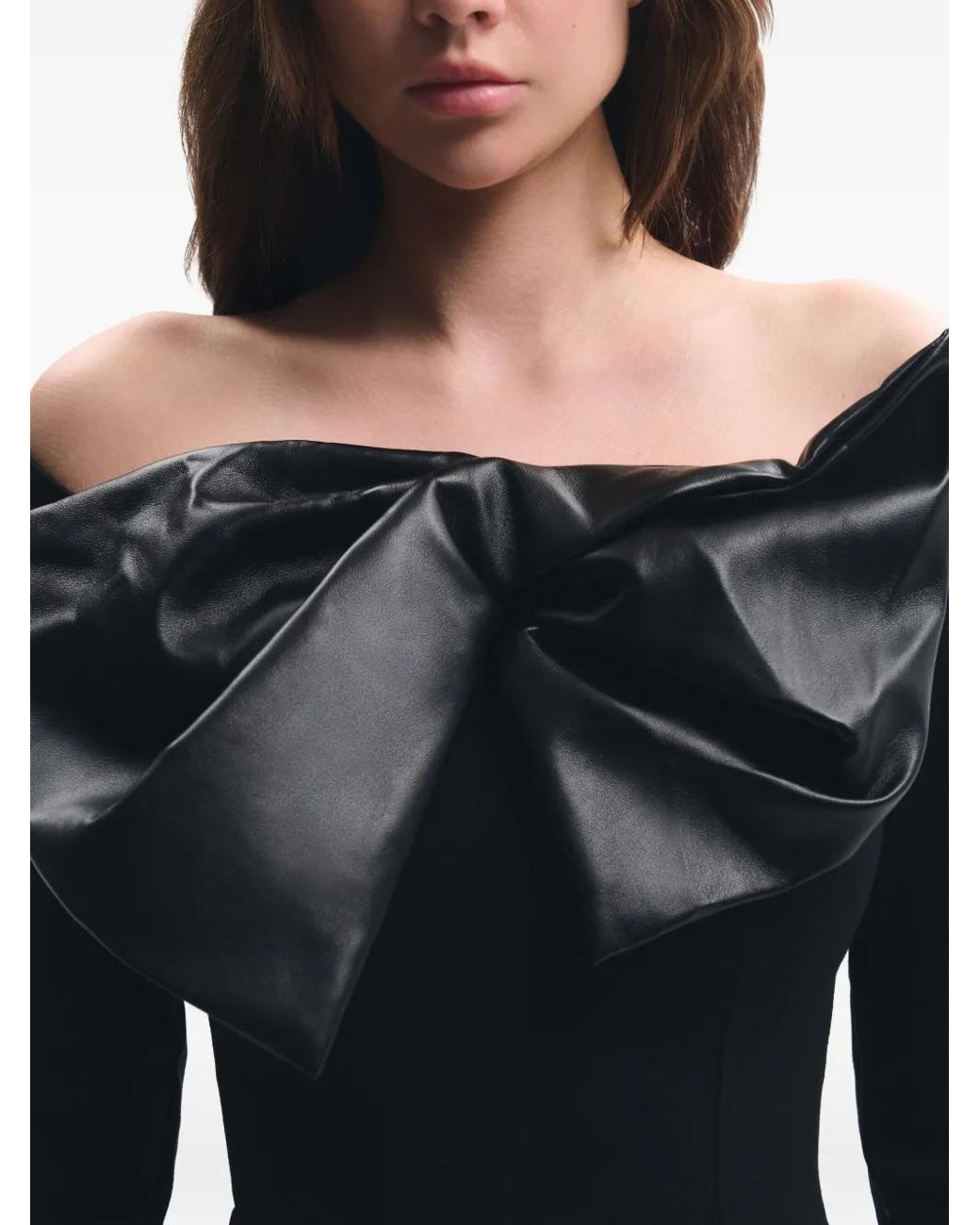 Lika Black Bow-Embellished Dress