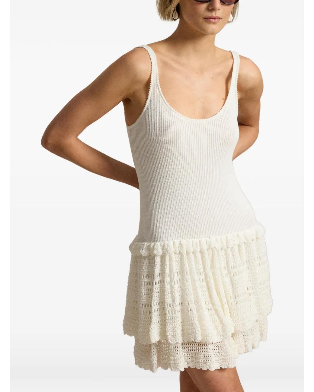 Polo Ralph Lauren White Tiered Day Dress