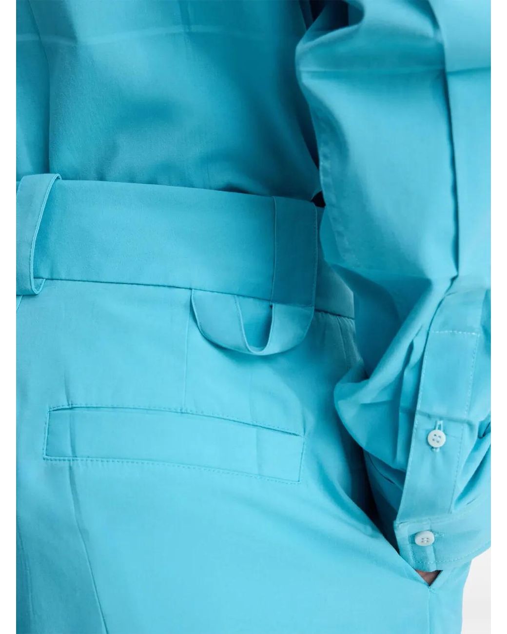 Jacquemus Blue The Navega Pleated Shorts for men