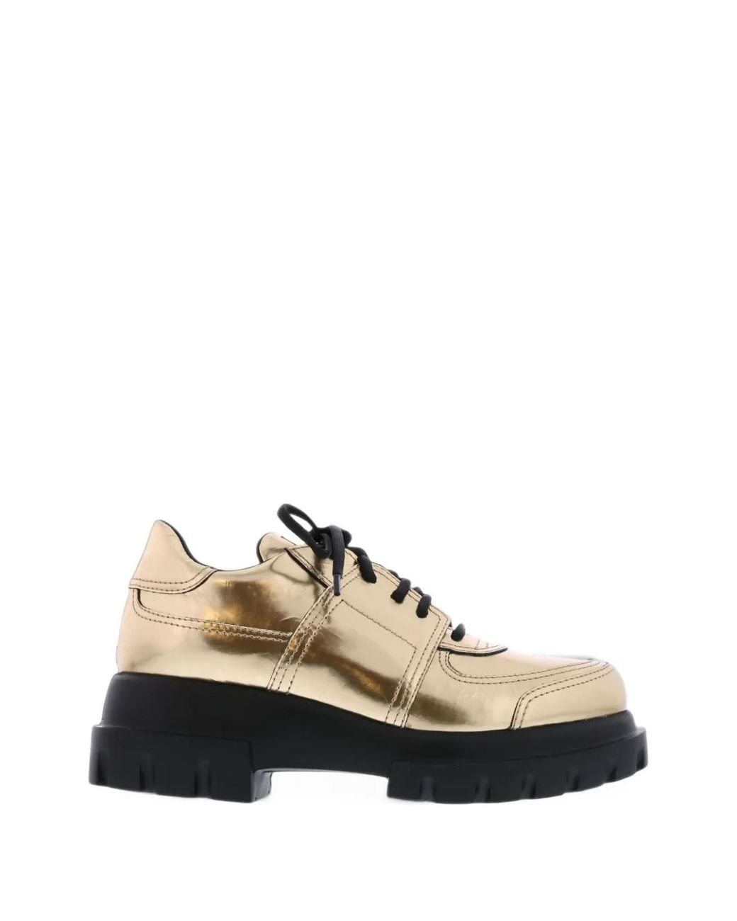 Agl Attilio Giusti Leombruni White Oro Metallic-Finish Derby Shoes