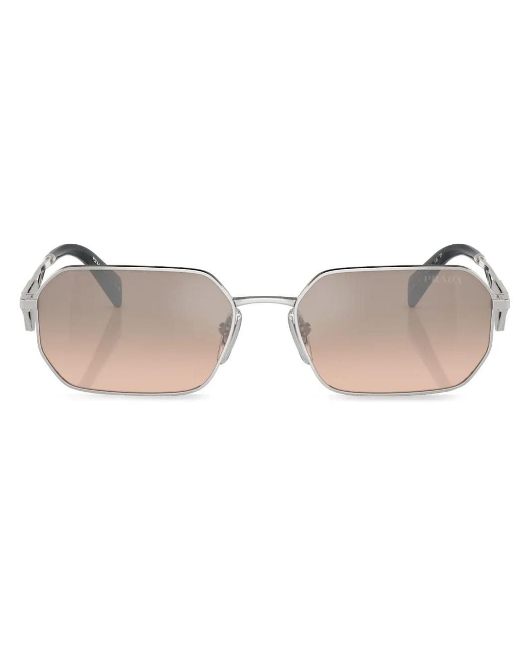 Prada Metallic Pr A51S Irregular-Frame Metal Sunglasses
